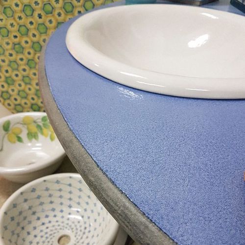 Столешница для раковины из лавового камня - BASALTIC : BLU COBALTO - Ceramiche Militello art & design S.R.L