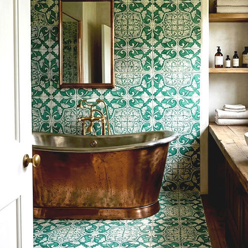 Плитка из керамики - VERDE RAME - Ceramiche Militello art & design S.R.L - для интерьера / настенная / классическая