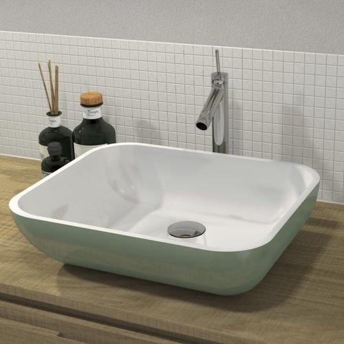 Настольная раковина - SQUARE BOWL - WATERGAME COMPANY - из композита / двухцветная / прямоугольная