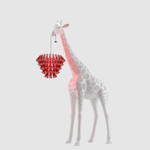 Люстра уникальный дизайн - GIRAFFE IN LOVE M - Qeeboo - из стекла / для профессионального использования / скульптурная