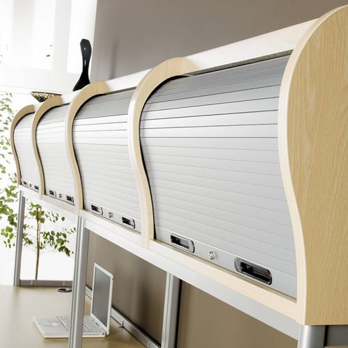 Низкий шкаф для папок - Hawk Furniture Ltd. - настенный / из дерева / со шторой