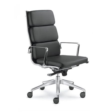 Современное директорское кресло - FLY - LD Seating s.r.o. - из полированного алюминия / регулируемое по высоте / черное