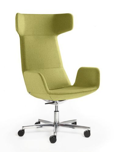 Современное директорское кресло - FLEXI LOUNGE  - LD Seating s.r.o. - из ткани / из полированного алюминия / с ушами