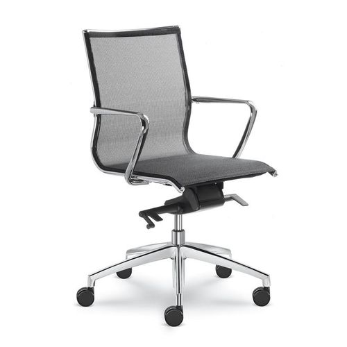 Современный стул для офиса - PLUTO - LD Seating s.r.o. - для интерьера / из сетки / из кожи