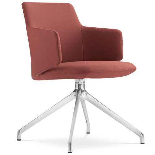 Современный стул для конференций - MELODY MEETING - LD Seating s.r.o. - для интерьера / из ткани / из полированного алюминия