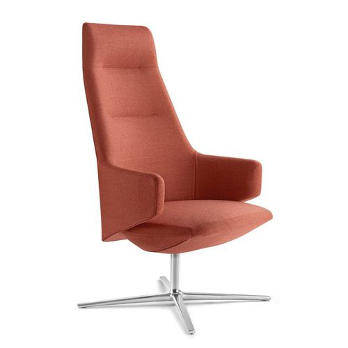 Современное кресло - MELODY - LD Seating s.r.o. - из ткани / из полированного алюминия / с высокой спинкой