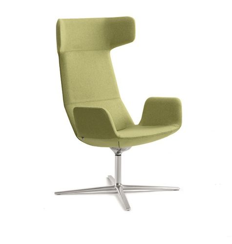 Современное кресло - FLEXI LOUNGE - LD Seating s.r.o. - из ткани / из полированного алюминия / с ушами