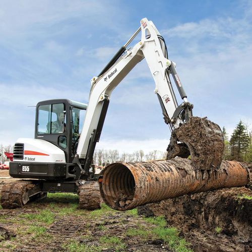Экскаватор мини - E55 - BOBCAT - гусеничный / компактный / для строительства
