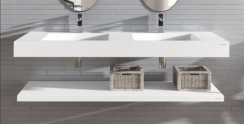 Двойная столешница для раковины - I - mcbath - Moldcom Composites - из Solid Surface