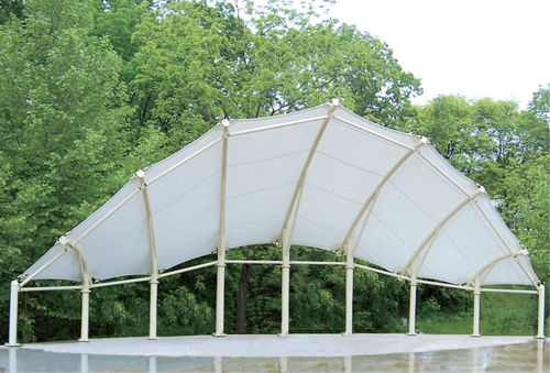 Архитектурная мембрана из ПВХ - WHITE'S ROAD PARK BANDSHELL - FabriTec Structures - для натяжной конструкции / для рафшторы / огнестойкая