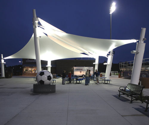 Архитектурная мембрана из ПВХ - OVERLAND PARK SOCCER COMPLEX - FabriTec Structures - из стеклоткани с покрытием из ПВХ / для натяжной конструкции / для общественных мест