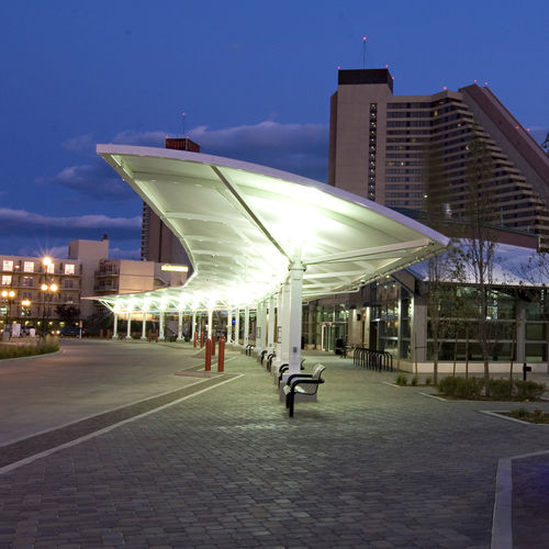 Архитектурная мембрана из ПТФЭ - RTC CENTENNIAL PLAZA TRANSIT CENTER - FabriTec Structures - для натяжной конструкции / для общественных мест / для крыш