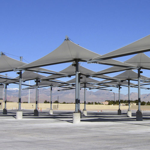 Архитектурная мембрана из ПВХ - RTC SUNSET MAINTENANCE FACILITY - FabriTec Structures - из стеклоткани с покрытием из ПВХ / для натяжной конструкции / для общественных мест