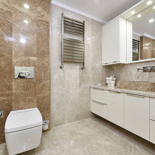 Плитка из мрамора - PLATIN CREAM - Delta Marble - полированная / очищенная / песчаная