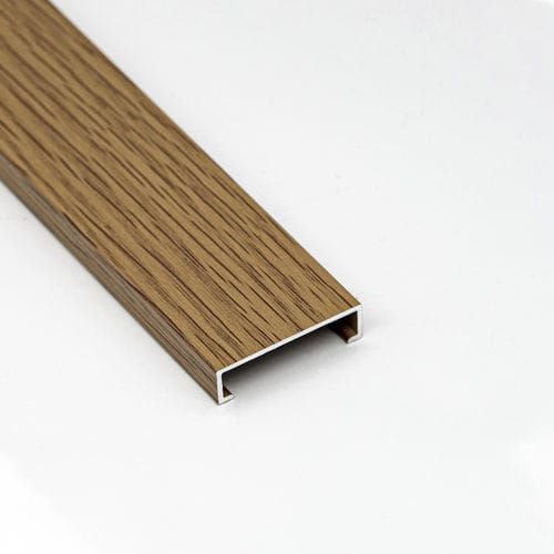 Разделительный профиль алюминий - WOOD 7X30 - ALUMACER® - для плиточного пола / U-образный / под дерево