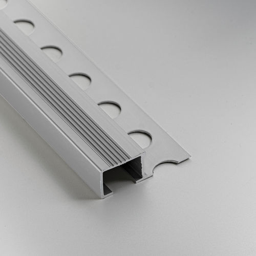 Валик ступени из алюминия - 13X20.5 - ALUMACER® - из нержавеющей стали / противоскользящий / плоский