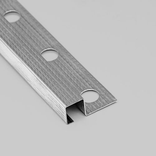 Разделительный профиль из нержавеющей стали - 12X12 - ALUMACER® - для плиточного пола / для наружных углов / угловой