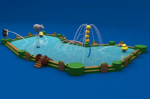 Бассейн для наружного применения - JUNGLE - Pooljoy B.V. - для интерьера / для аквапарков / каркасный
