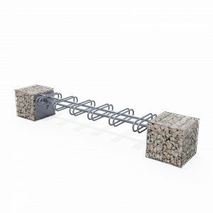 Напольная парковка для велосипедов - SC26P50 - ID GABION - L'AGENCE URBAINE - из перерабатываемого материала / с габионом / для общественных мест