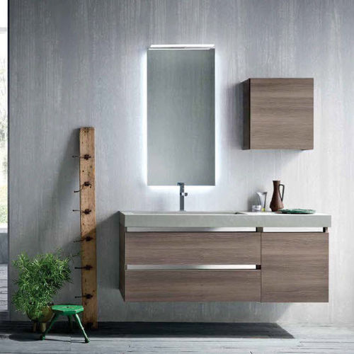 Подвесная тумба под умывальник - QB53 - IDEAL BAGNI - из дерева / современная