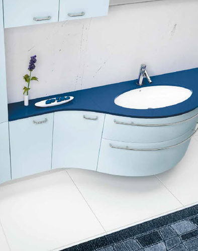 Подвесная тумба под умывальник - AV10  - IDEAL BAGNI - из дерева / современная / лакированная