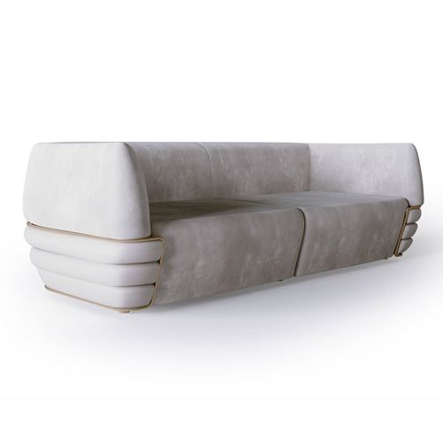 Современный диван - ART. SPLENDOR 3P - CARPANESE HOME - из ткани / из кожи / серый