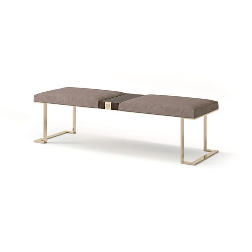 Современная скамейка - ART. 7987 - CARPANESE HOME - из металла / из ткани / из кожи