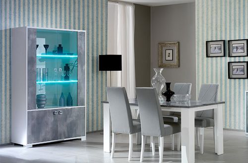 Классический шкаф для посуды - STELLA - Ben Company srl Industria Mobili - из цемента
