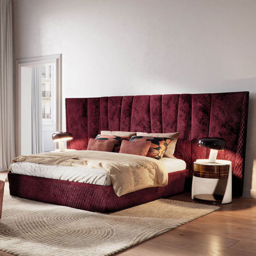 Двуспальная кровать - MAJESTIC XL - Capital Collection - современная / обитая / с изголовьем