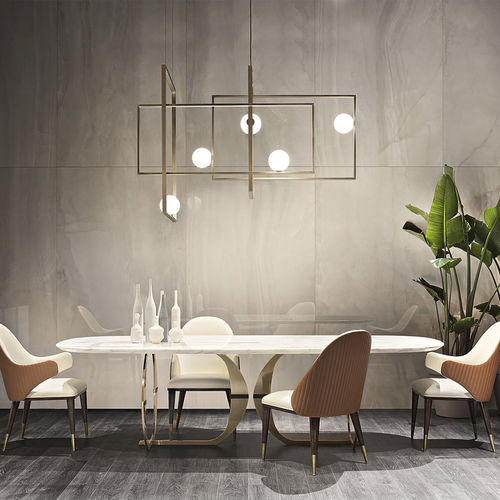 Современный стол - Convivio - Capital Collection - из дерева / из мрамора / с основанием из металла