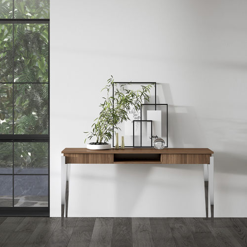 Современный стол-консоль - CARISMA - Capital Collection - из дерева / с основанием из металла / прямоугольный