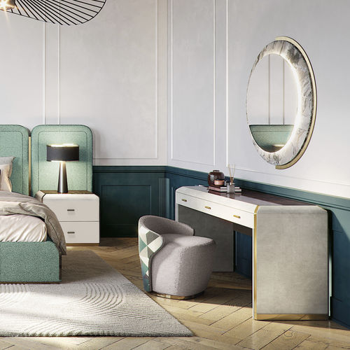 Современный стол-консоль - ORION - Capital Collection - из дерева / из мрамора / из кожи