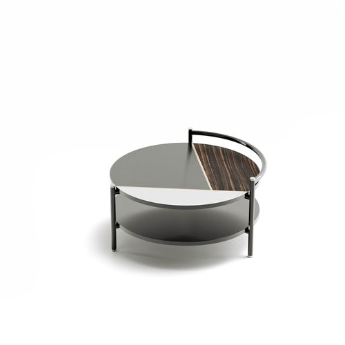 Современный журнальный столик - Oliver - Capital Collection - из лакированной древесины / из мрамора / с основанием из металла