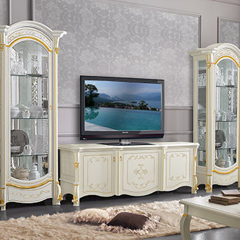 Классический настенный комплект для ТВ - DIAMANTE - Casa +39 Arte & Stile - из лакированной древесины