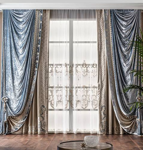 Однотонная штора - ETOILE  - Chicca Orlando srl - с рисунком / из бархата / из атласа