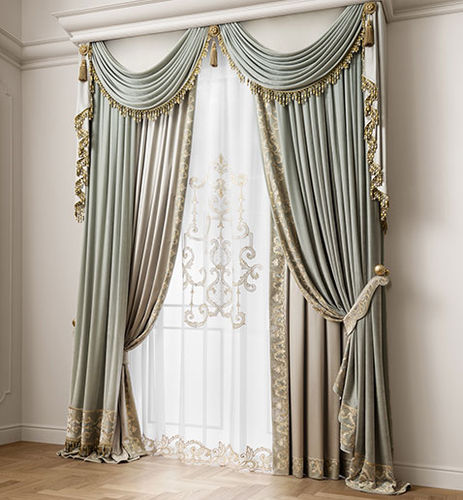 Однотонная штора - PRESTIGE CENTRALE TULLE - Chicca Orlando srl - с рисунком / из бархата