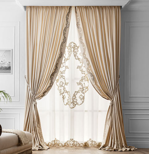 Однотонная штора - PALAZZO MODEL 32  - Chicca Orlando srl - с рисунком / из бархата