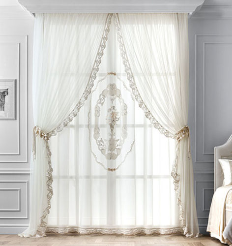 Гардинная занавеска в цветочек - VERSAILLES MODEL 82  - Chicca Orlando srl - прозрачная / вышитая / для бытового использования