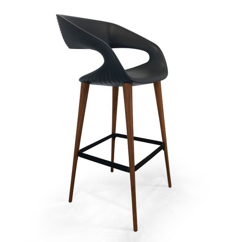 Современный барный стул - SHAPE - Oliver B. Group srl - для интерьера / из полиуретана / с основанием из ясеня