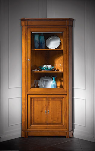 Классический шкаф для посуды - CVA008 - Prestige srl unipersonale - из ясеня / из вишневого дерева / из стекла