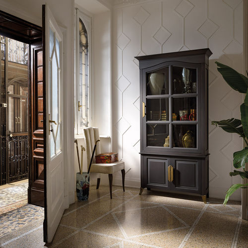 Традиционный шкаф-витрина - CVC041B - Prestige srl unipersonale - отдельностоящий / из стекла / из бука