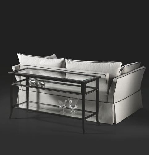 Классический стол-консоль - CVB028 - Prestige srl unipersonale - из вишневого дерева / из стекла / прямоугольный