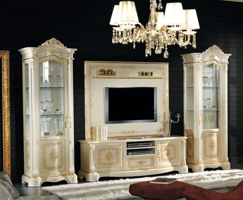 Стилизованный настенный комплект для ТВ - ART.9929 - Tarocco Vaccari Group srl - из лакированной древесины