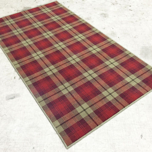 Современный ковер - KELBURN TARTAN - STEVENS AND GRAHAM - в клетку / из шерсти / прямоугольный