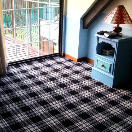 Тканое ковровое покрытие - MENZIES TARTAN  - STEVENS AND GRAHAM - нейлоновое / из шерсти / в клетку