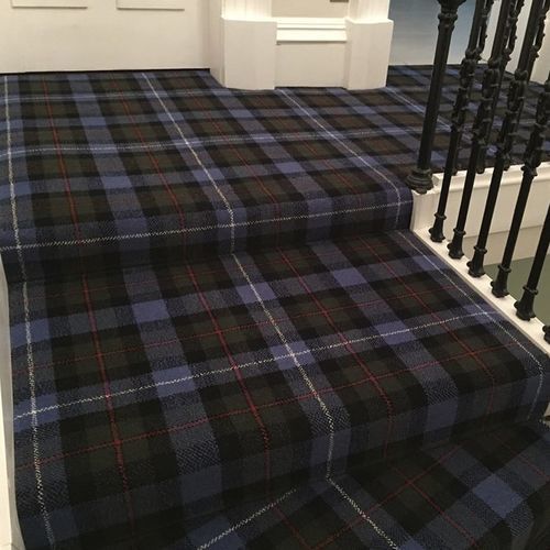 Тканое ковровое покрытие - ROBERTSON HUNTING TARTAN - STEVENS AND GRAHAM - нейлоновое / из шерсти / в клетку