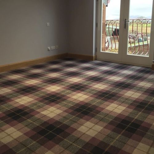 Тканое ковровое покрытие - THISTLE TARTAN - STEVENS AND GRAHAM - нейлоновое / из шерсти / в клетку