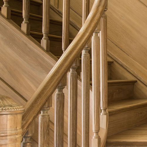 Ограждение из дерева - QC FLOORS - из прутьев / для интерьера / для лестниц