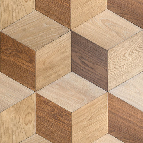 Паркет из паркетной доски - POLYEDRE - QC FLOORS - промасленный / приклеиваемый / из плит