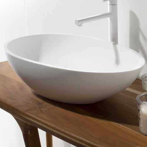 Настольная раковина - Uovo  - CIPI' - из Solid Surface / без отверстия / без слива-перелива